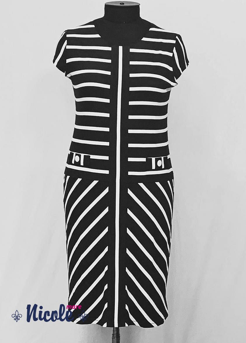 Платье женское из вискозы - 17 (полоска) - Nicole Collection