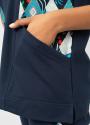 Костюм женский домашний на молнии с коротким рукавом - 30/34 темно-синий - Nicole Collection- Изображение 4