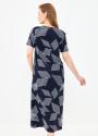 Платье женское из вискозы - 013 (темно-синий) - Nicole Collection- Изображение 3
