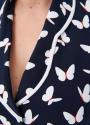 Халат женский с длинным рукавом - 36б (бабочки) темно-синий - Nicole Collection- Изображение 10