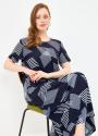Платье женское из вискозы - 013 (темно-синий) - Nicole Collection- Изображение 7