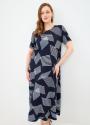 Платье женское из вискозы - 013 (темно-синий) - Nicole Collection- Изображение 8